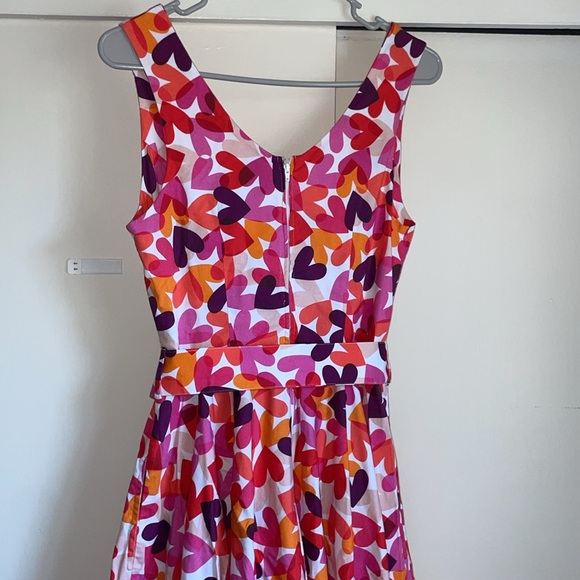 Timeless London Purple Orange Pink Hot Pink Magenta Hearts sleeveless Dress 6 S - Picture 14 of 16